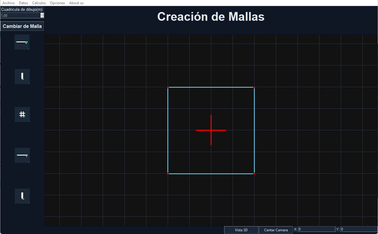 Visor 3D interactivo de BMGS con malla de tierra